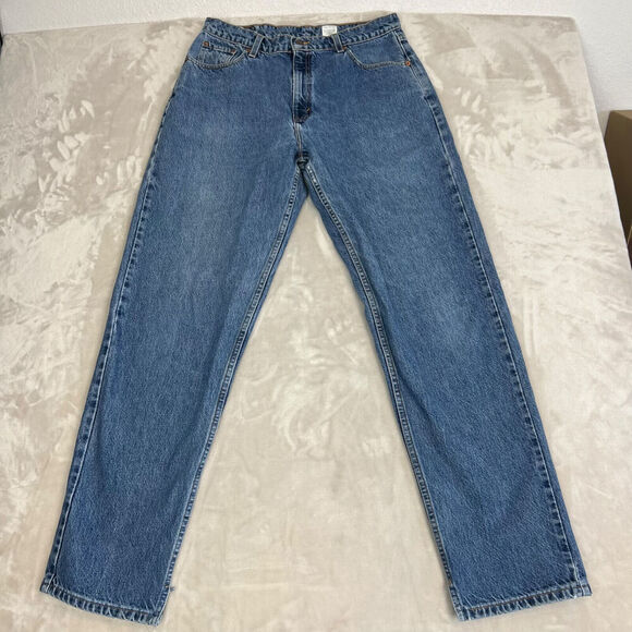 VTG Levis Jeans Womens 14 Blue Denim 560 Loose Fit Straight Leg Y2K Skate Grunge - Picture 1 of 16
